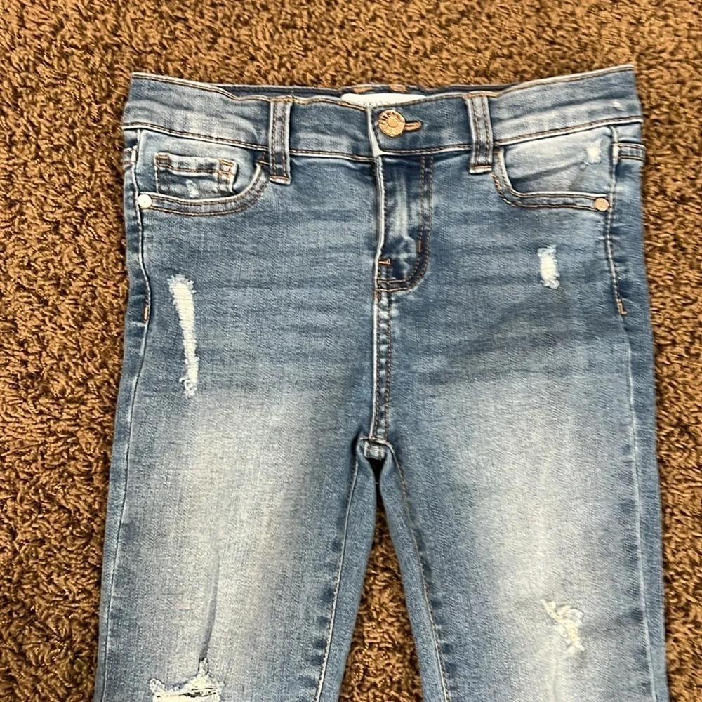 Celebrity Pink Blue Distressed Jeans